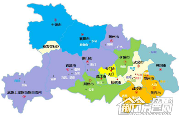 湖北区域图