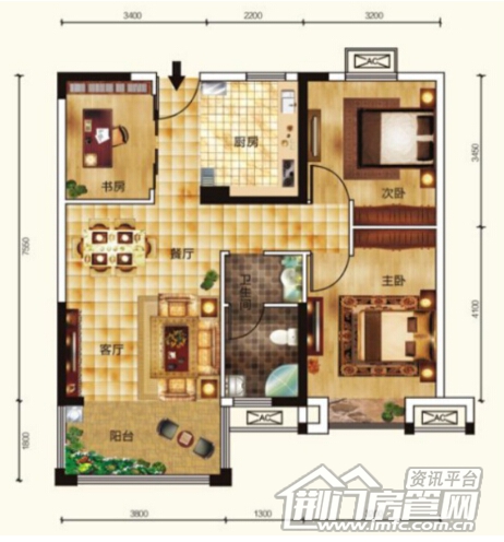 中国铁建·公园3326户型