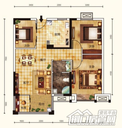 中国铁建·公园3326户型