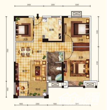 中国铁建公园3326户型