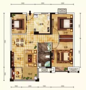 中国铁建公园3326户型
