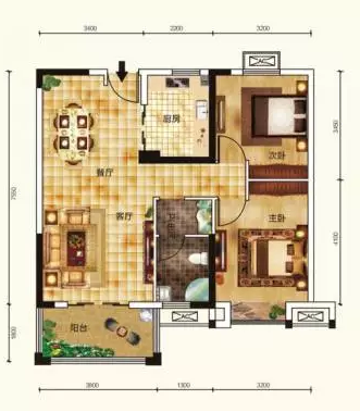 中国铁建公园3326户型