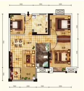 中国铁建公园3326户型