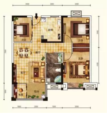 中国铁建公园3326户型