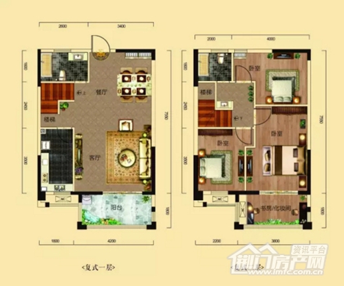 中国铁建公园3326户型图